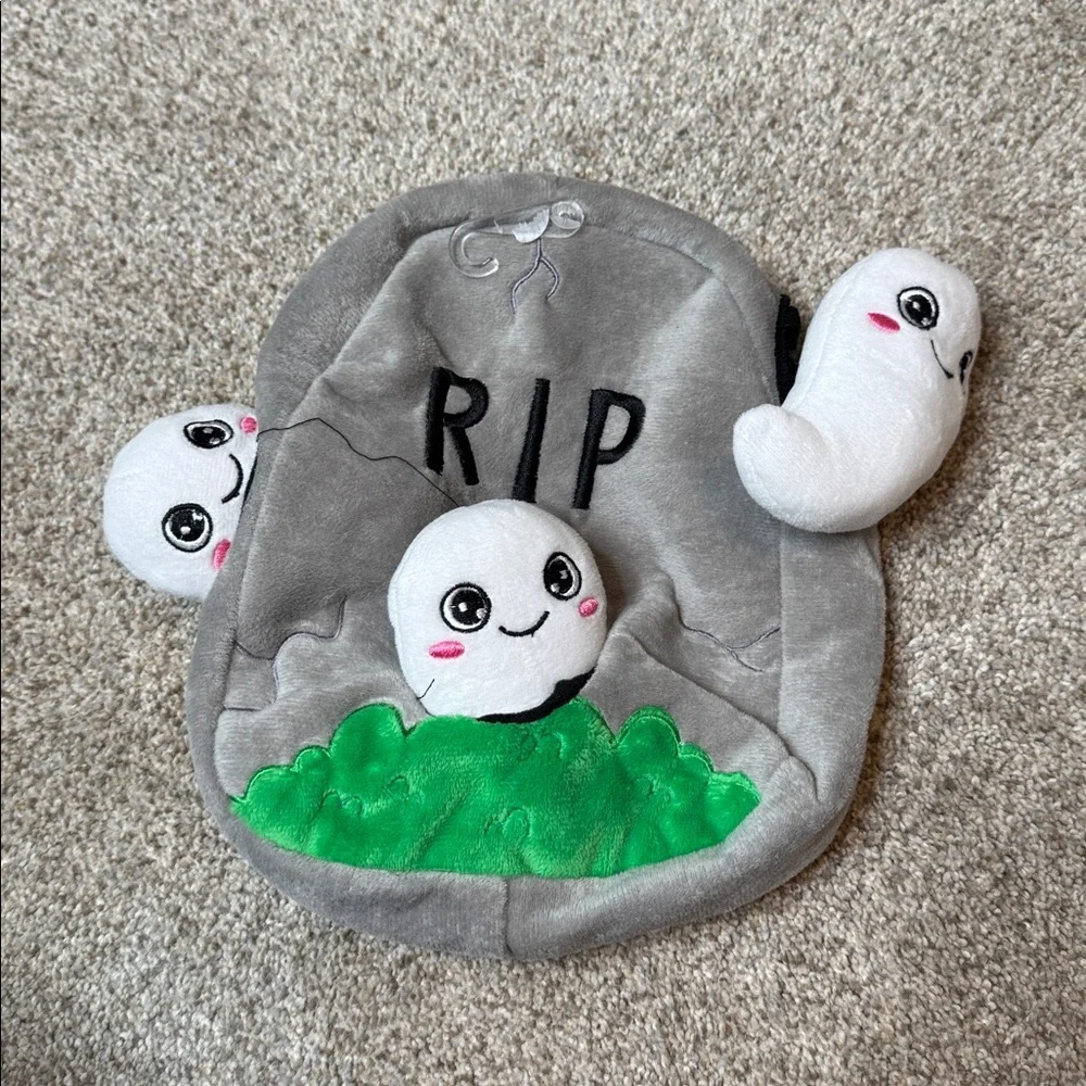 Target Halloween Peek A Boo Ghost Headstone Dog Toy NWT